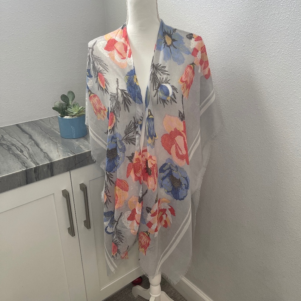 Janice Apparel Open Front Kimono Wrap/Beach Cover Up One Size